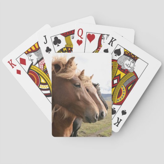 Three horses in a row Playing Cards Speelkaarten (Achterkant)