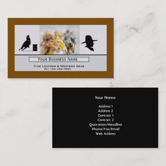 Three Horses Western Business Card Visitekaartje