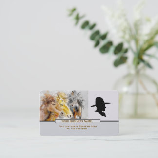 Three Horses Western Business Card Visitekaartje