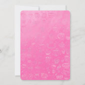 Three It’s Time for Tea 3rd Birthday Invitation Kaart (Achterkant)