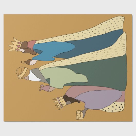 THREE KING WRAPPING PAPER CADEAUPAPIER (Vlak)
