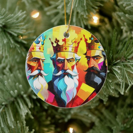 Three Kings Keramisch Ornament (Boom)
