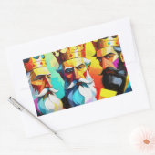 Three Kings Rechthoekige Sticker (Envelop)