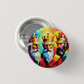Three Kings Ronde Button 3,2 Cm (Voorkant /achterkant)