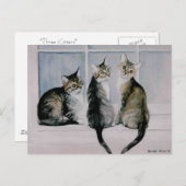 "Three Kittens" Art Reproduction Briefkaarten (Voorkant / Achterkant)