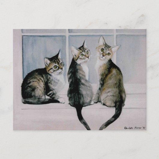 "Three Kittens" Art Reproduction Briefkaarten (Voorkant)