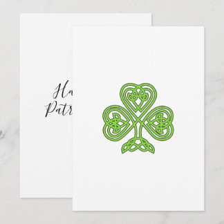 Three Leaf Lucky Irish Happy St Patrick's Day Feestdagenkaart