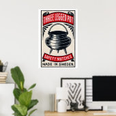 Three Legged Pot - Matchbox Print - Aesthetic Wall (Thuiskantoor)