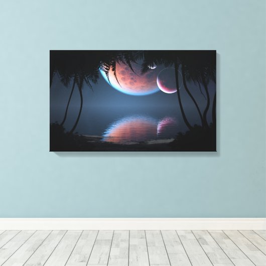 Three Moon Bay Canvas Afdruk (Insitu (Houten vloer))