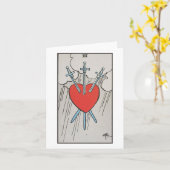 Three of swords blank card kaart (Gele Bloem)