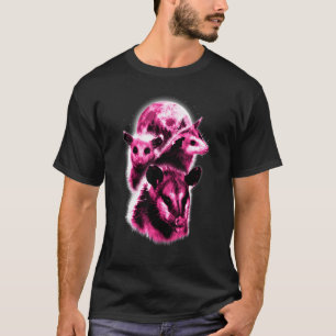 Three Opposum Moon With 3 Possums And Dead Moon T-shirt