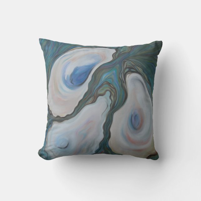 "Three Oysters" — Pillow 20" vierkant Kussen (Voorkant)