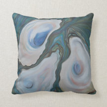 "Three Oysters" — Pillow 20" vierkant