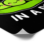 Three Peas In A D Cute Kawaii Funny  Poster (Hoek)