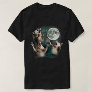 Three Possum Moon Meme T-shirt