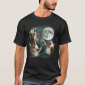 Three Possum Moon Meme T-shirt (Voorkant)