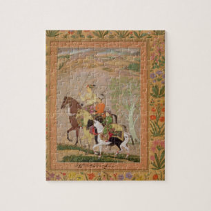 Three Princes Going Hunting, c.1635 (gouache on pa Legpuzzel