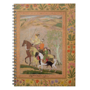 Three Princes Going Hunting, c.1635 (gouache on pa Notitieboek