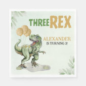 Three Rex - Birthday Boy with Dinosaur Theme Servet (Voorkant)
