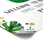 Three-Rex Dinosaur 3rd Birthday Welkom Poster (Hoek)