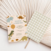 Three Rex Dinosaur 3rd Boy Birthday Invitation