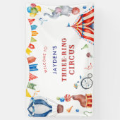 Three Ring Circus Carnival Birthday Welcome Spandoek (Verticaal)