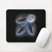 Three Rms Titanic Moon 3 Howling At Moon Funny Wei Muismat (Met muis)