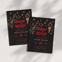 Three Rocks Kinderen Metal Rock N Roll 3e verjaard