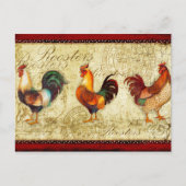 Three Roosters Briefkaart (Voorkant)