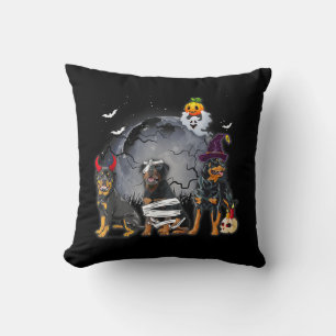 Three Rottweilers Satan Witch Mummy Halloween Cost Kussen