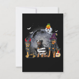 Three Rottweilers Satan Witch Mummy Halloween Cost RSVP Kaartje