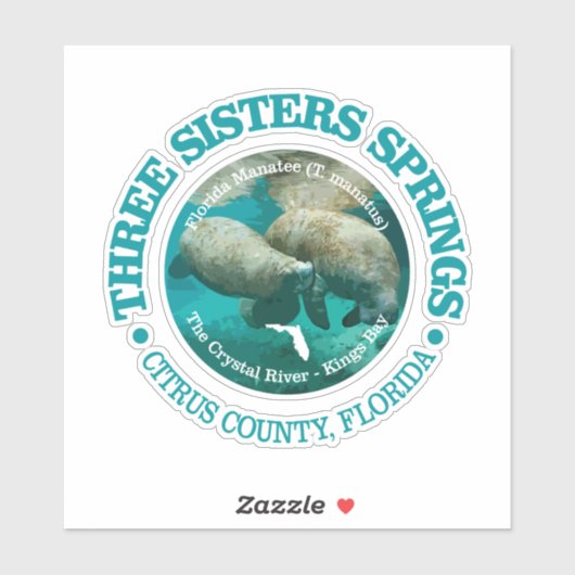 Three Sisters Springs (rd) Sticker (Vel)