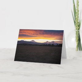 Three Sisters Sunset Wenskaart (Blank) Kaart