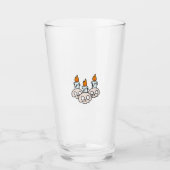 Three Skulls with Burning Candles Glas (Voorkant)