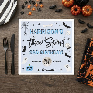 Three Spirit! Boys Halloween 3e verjaardagsfeestje Servet