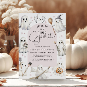 Three Spirit Derde Verjaardagsfeest Uitnodiging