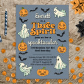 Three Spirit Ghost Derde Halloween Herfst Verjaard Kaart