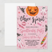 Three Spirit Spooky Halloween Verjaardag Kaart (Voorkant / Achterkant)
