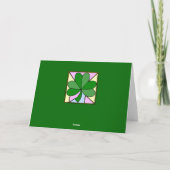 THREE SQUARES WITH SHAMROCKS, "ST. PATRICK'S DAY G KAART (Achterkant)