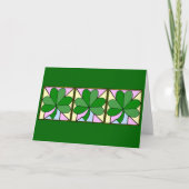 THREE SQUARES WITH SHAMROCKS, "ST. PATRICK'S DAY G KAART (Voorkant)
