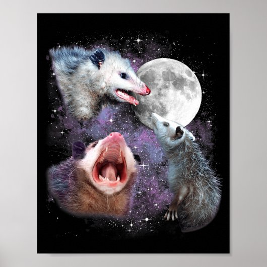 Three Ssums Moon 3 Osums Dead Moon Weird Cursed Me Poster (Voorkant)