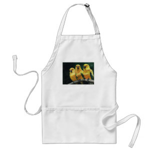 "Three Sun Conures" Bird Art Apron Standaard Schort