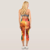 Three Sunflower Capri Leggings (Verso)