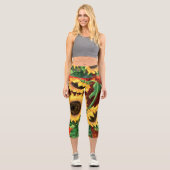 Three Sunflower Capri Leggings (Recto)