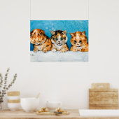 Three Sweet Little Kittens, Din-din Please. Poster (Keuken)