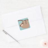 Three-Toed Sloth Vierkante Sticker (Envelop)