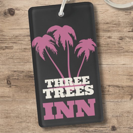 Three Trees Inn (white) Sleutelhanger