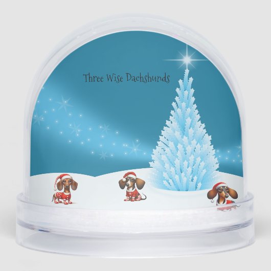 Three Wise Dachshunds Snow Globe (Avant)