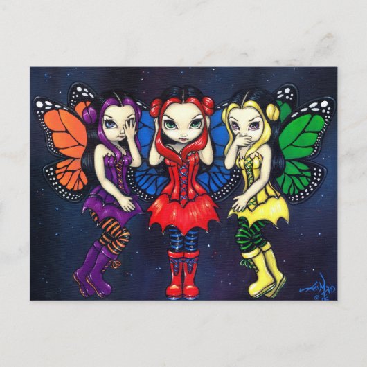 "Three Wise Faeries"-Briefkaart Briefkaart (Voorkant)