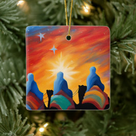 Three Wise Men Abstract  Keramisch Ornament